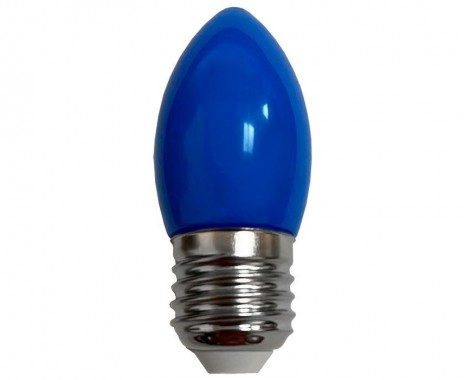 Лампа светодиодная Ecola candle LED color 2,0W 220V E27 свеча Blue Синяя 82х37 /C7TB20ELY/