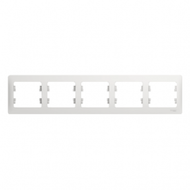 РАМКА GLOSSA 5-постовая горизонтальная, БЕЛЫЙ