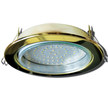 Светильник встраиваемый Ecola GX70-H5  без рефл. золото 53x151 (кd135) /FG70H5ECB/
