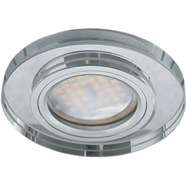 Светильник встраиваемый Ecola MR16 DL1650 GU5.3 Glass Стекло Круг хром/хром 25x95 (кd74) /FC1650EFF/
