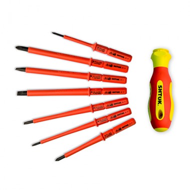 Набор диэлектрических отверток 7+1, SHTOK. 09345
