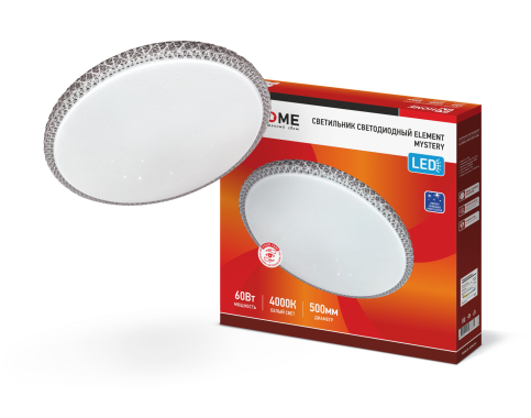 Светильник светодиодный ELEMENT MYSTERY 60Вт 230В 4000K 4800Лм 500x60мм IN HOME