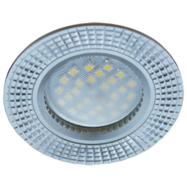 Светильник встраиваемый Ecola MR16 DH07 GU5.3 поворотный Звезда (скрытый крепеж лампы) черный хром/хром 25x88 (кd74) /FT1602EFS/