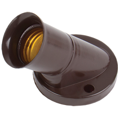 Патрон накладной Ecola base наклонный E27 коричневый /AB7SNKEAY/ 