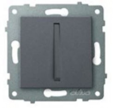 Выключатель (дымчатый цвет) М + К тонкая клавиша