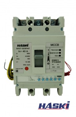 Автоматический выключатель ВА57-33 с электронным расцепителем 3Р 40А HASKI
