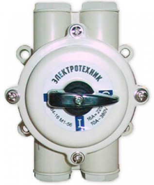 Выключатель  пакетный ПВ 4-16 М1 пл. 56 (16А, IP56)