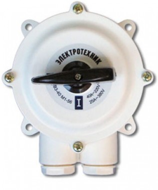 Выключатель пакетный ПВ 3-40 М1 пл. 56 (40А, IP56)