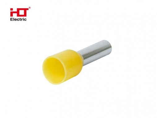 Наконечник-гильза Е6018 6мм² с изолированным фланцем жёлтый  (уп./100 шт)  HLT