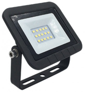 Прожектор светодиодный Ecola Projector LED 10,0W 220V 4200K 800Lm IP65 тонкий черный 103x68x35mm /JPBV10ELB/