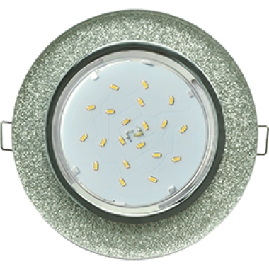 Светильник встраиваемый Ecola GX53 H4 5310 Glass Стекло Круг хром-серебряный блеск 38x126 (к+) /FS53RNECH/