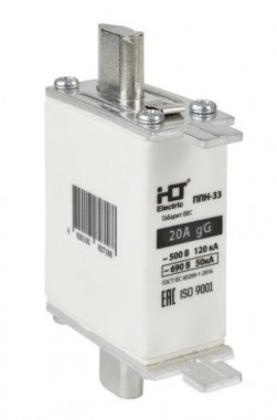 Плавкая вставка предохранителя ППН-33, габарит 00C, 160/20А HLT