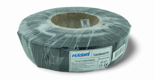 Термоусаживаемая трубка ТУТнг 30/15 черная (50 м/ролл) HASKI 