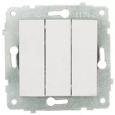 Выключатель тройной (белый цвет) М + К