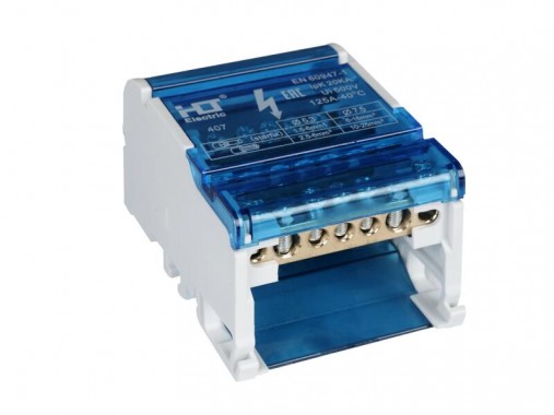 Шины на DIN-рейку в корпусе (кросс-модуль) 3L+PEN 4*7 HLT