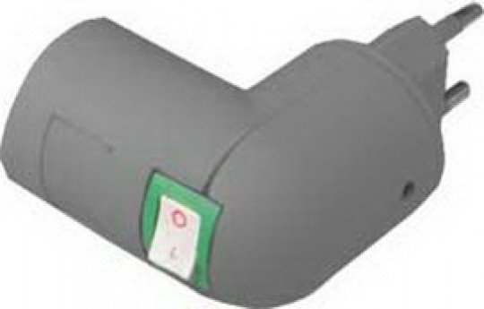 Переходник Ecola base вилка-патрон E27 с выключателем серебряный /APT7SSEAY/ 