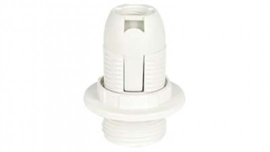 Патрон Ecola base с кольцом E14 белый (1 из ч/б уп. по 10) /AB4SPWEAY/