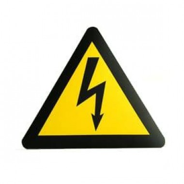 Знаки электробезопасности наклейка "Молния" 100х100х100мм (уп./20 шт) HLT
