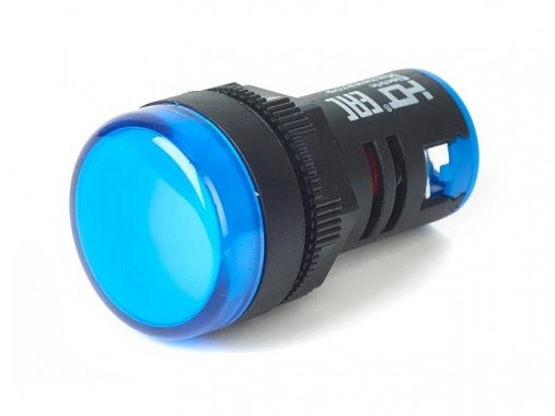 Лампа AD16-22DS(LED)матрица d22мм синяя 230В IP40 HLT