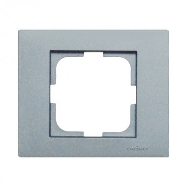 РАМКА ОДИНАРНАЯ (СЕРЕБРИСТЫЙ ЦВЕТ) GRANO