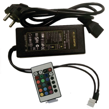 Контроллер Ecola LED strip RGB IR controller моноблок с блоком питания  72W 12V 6A с инфракрасным пультом управления /CRM072ESB/