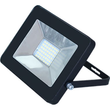 Прожектор светодиодный Ecola Projector LED 20,0W 220V 4200K IP65 тонкий черный 140x120x30 /JPBV20ELB/