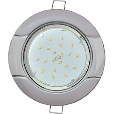 Светильник встраиваемый Ecola GX53 H4 9012 без рефл. "Волна" серебро-хром 38x116 (к+) /FR71H4ECB/  