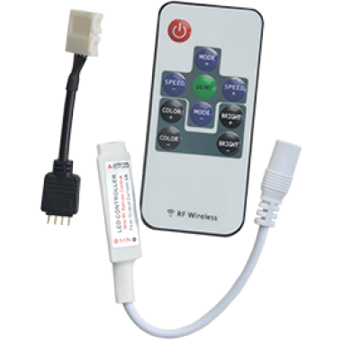 Контроллер Ecola LED strip RGB RF  mini controller 6A 72W 12V (144W 24V) с переходником и радиопультом управления /CRFM72ESB/