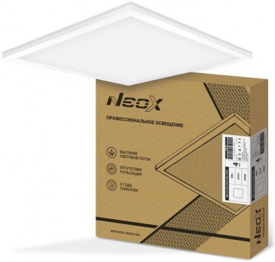 Панель светодиодная универсальная ДВО-02 4040-ОПАЛ 40Вт 230В 4000К 595х595мм NEOX