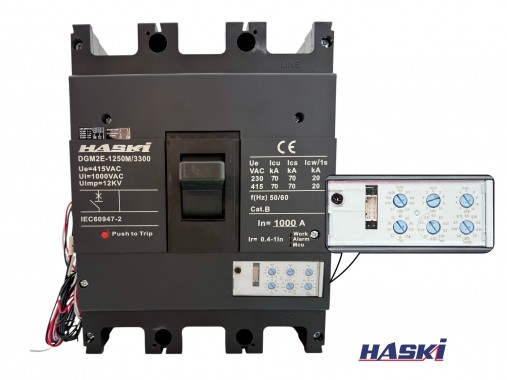 Автоматический выключатель ВА57-41 - 4710 - НР230AC с электронным расцепителем 3Р 1000А HASKI