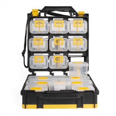 Кейс-органайзер двусторонний с 15 модулями серия «ПРОФИ»