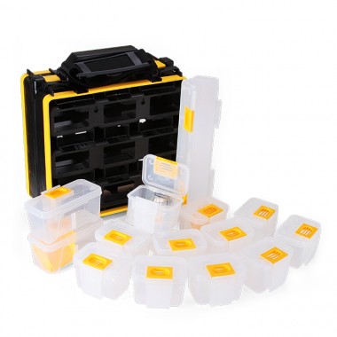 Кейс-органайзер двусторонний с 15 модулями серия «ПРОФИ»