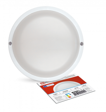 Светильник светодиодный герметичный СПП МД-1565-КРУГ 15Вт 6500К 1350Лм с микроволновым датчиком IP65 140мм IN HOME