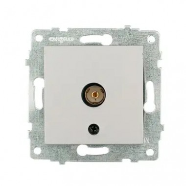 РОЗЕТКА С ТВ РАЗЪЕМОМ (СЕРЕБРИСТЫЙ ЦВЕТ) М + К