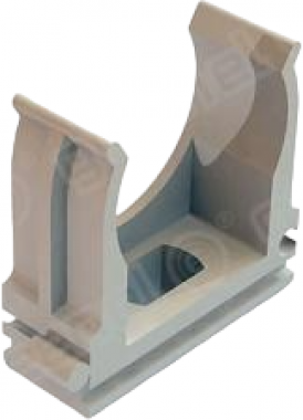 Держатель с защелкой для жестких и гофрированных труб D25 мм (90шт)