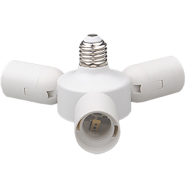 Переходник Ecola base с цоколя E27 на 3хE27 плоский белый /A7P37WEAY/  