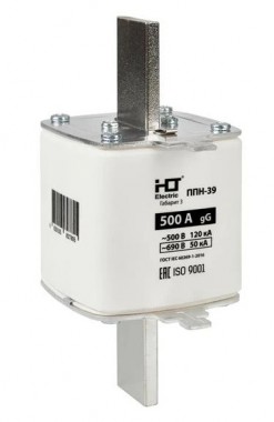 Плавкая вставка предохранителя ППН-39, габарит 3, 630/500А HLT