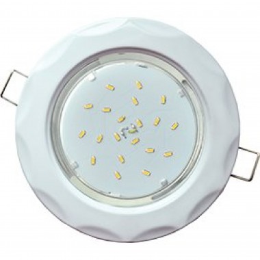 Cветильник встраиваемый Ecola GX53 H4 9014 без рефл. "Звезда" белый 38x116 (к+) /FW81H4ECB/