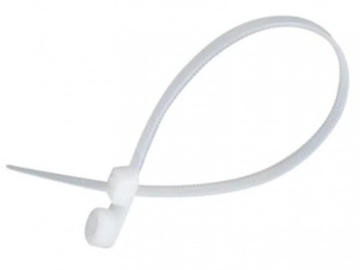 Кабельная стяжка 3,5х150 белый (под винт) (уп./100шт) HLT