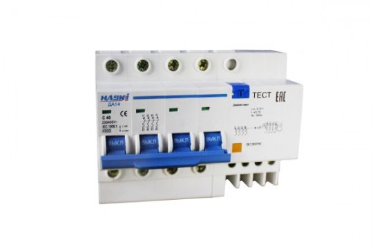 Дифференциальный автомат ДА14 4Р 40А 300мА хар.С HASKI