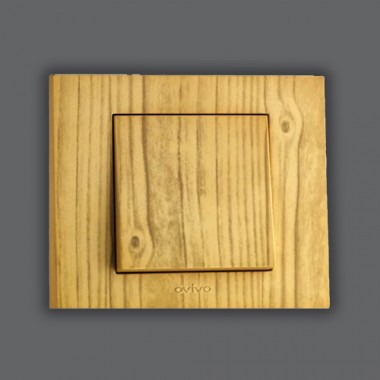 Выключатель двойной (кленовый цвет) GRANO