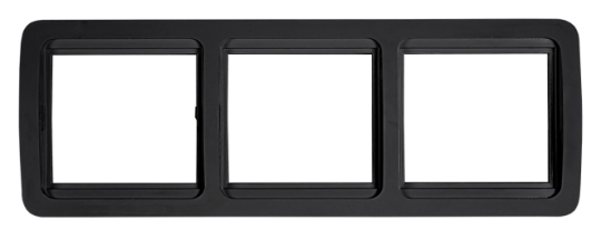 Рамка тройная горизонтальная CLASSICO черная 2303HB IN HOME