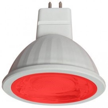 Лампа светодиодная Ecola MR16 LED color  9,0W 220V GU5.3 Red Красный (насыщенный цвет) прозрачная 47x50 /M2CR90ELT/