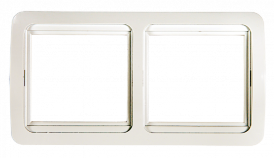 Рамка двойная горизонтальная CLASSICO белая 2302H IN HOME