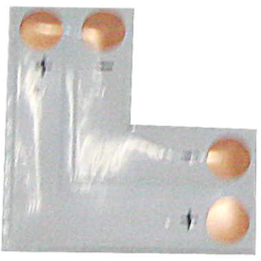 Коннектор Ecola LED strip connector гибкая соед плата L для зажимного разъема 2-х конт 10 mm уп 5 шт /SC21FLESB/