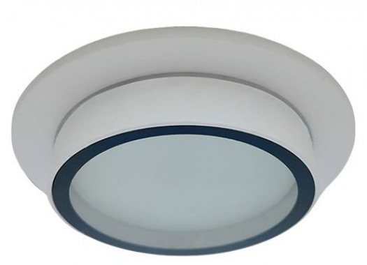 Светильник встраиваемый Ecola GX53 H4 SP5370 спот IP65 Белый матовый с черной окантовкой 110х54 (к+) /SQ530CECB/