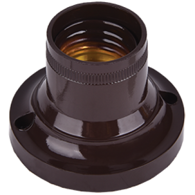 Патрон накладной Ecola base прямой E27 коричневый /AB7STKEAY/  