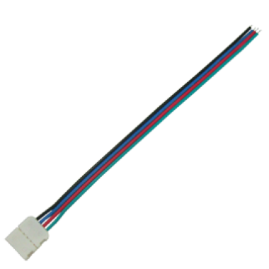 Коннектор Ecola LED strip connector соед кабель с одним 4-х конт зажимным разъемом 10mm 15 см уп 3 шт /SC41C1ESB/