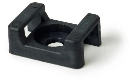 Площадка с монтажным отверстием ПМО 15*10 черный (уп./100 шт) HLT