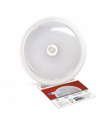Светильник светодиодный СПБ-2Д-КРУГ 10Вт 230В 4000К 800Лм 155мм с настраиваемым датчиком белый IN HOME